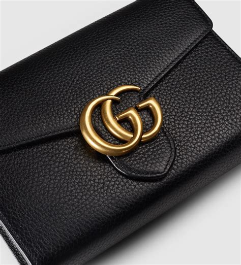 gucci leather gg chain wallet|Gucci wallet on chain crossbody.